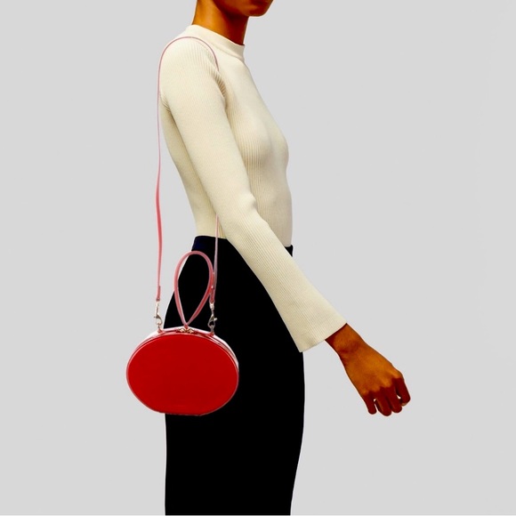 Handbags - Cafune Egg Bag Crossbody Purse - Red